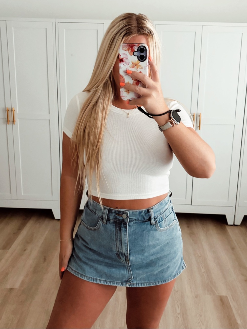White baby tee shirt